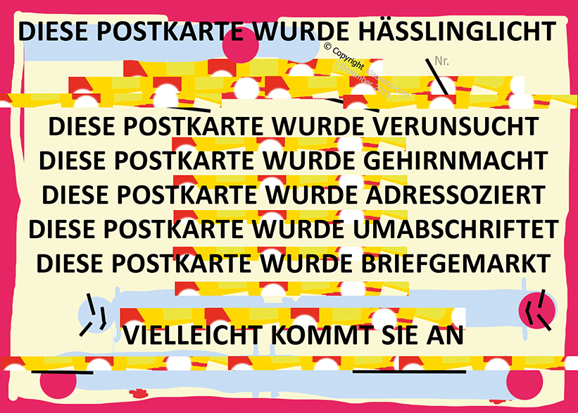 kunstpostkarte klausens vielleicht kommt sie an